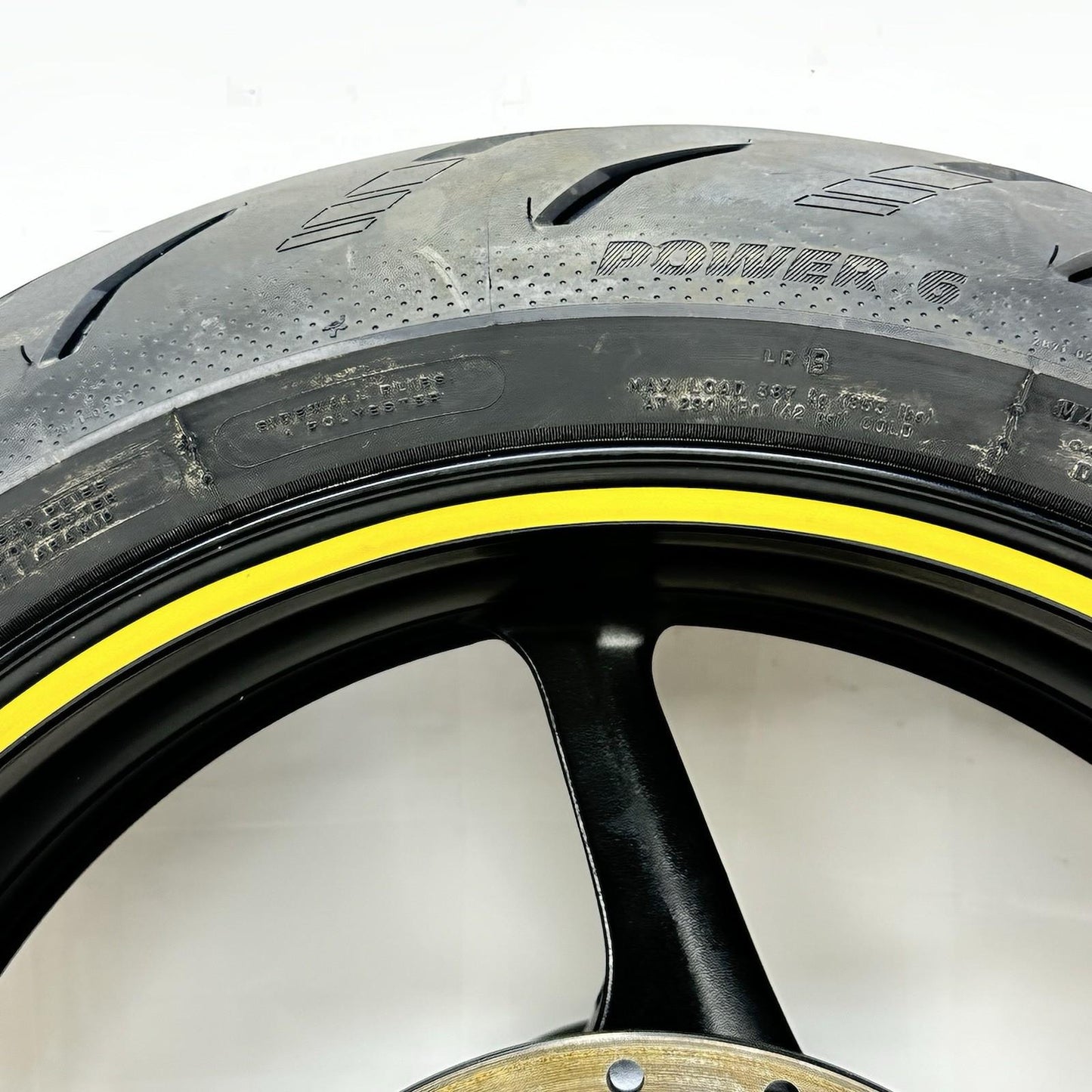 2009 - 2011 YAMAHA YZF R1 REAR WHEEL RIM TIRE BACK BRAKE DISC ROTOR BLACK STOCK