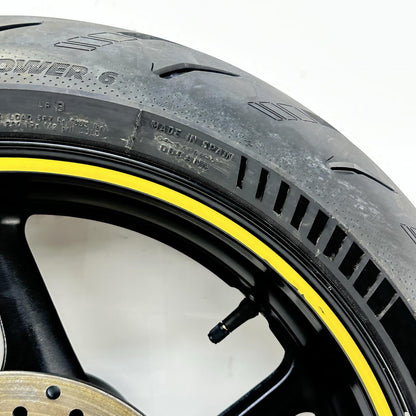 2009 - 2011 YAMAHA YZF R1 REAR WHEEL RIM TIRE BACK BRAKE DISC ROTOR BLACK STOCK