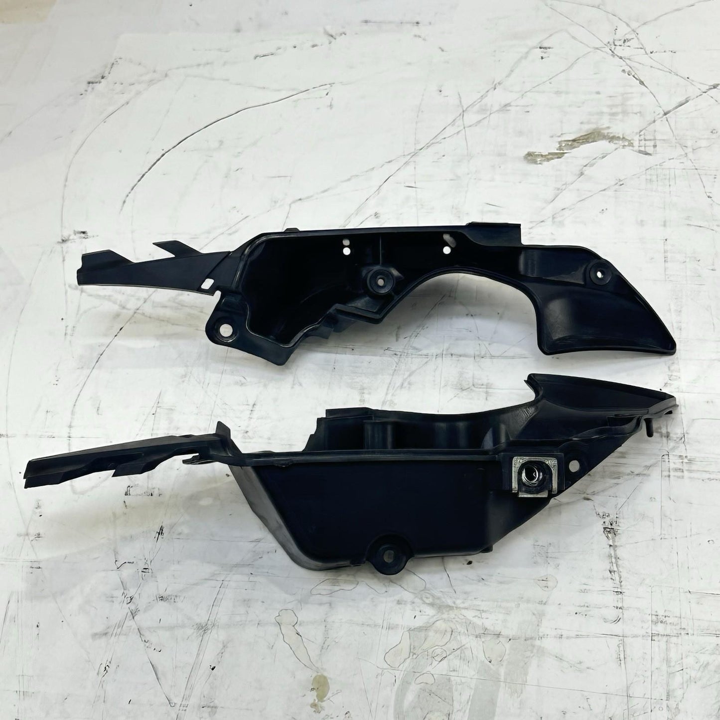 2009 - 2011 YAMAHA YZF R1 STORAGE BINS LEFT RIGHT SET PAIR BLACK PLASTIC