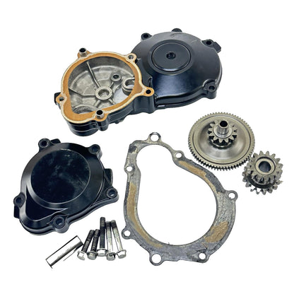 2007 - 2008 SUZUKI GSXR 1000 STARTER CLUTCH COVER GEAR ENGINE MOTOR SIDE PANEL