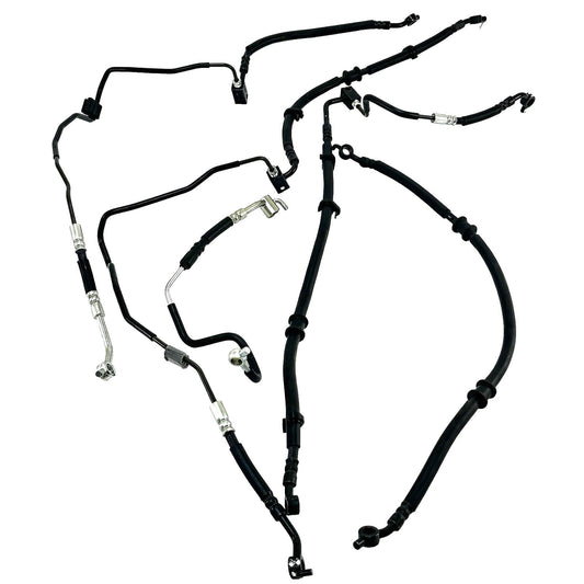 2024 - 2026 KAWASAKI NINJA ZX6R ABS BRAKE LINES FRONT REAR SET BLACK STOCK