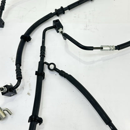 2024 - 2026 KAWASAKI NINJA ZX6R ABS BRAKE LINES FRONT REAR SET BLACK STOCK