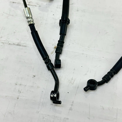 2024 - 2026 KAWASAKI NINJA ZX6R ABS BRAKE LINES FRONT REAR SET BLACK STOCK