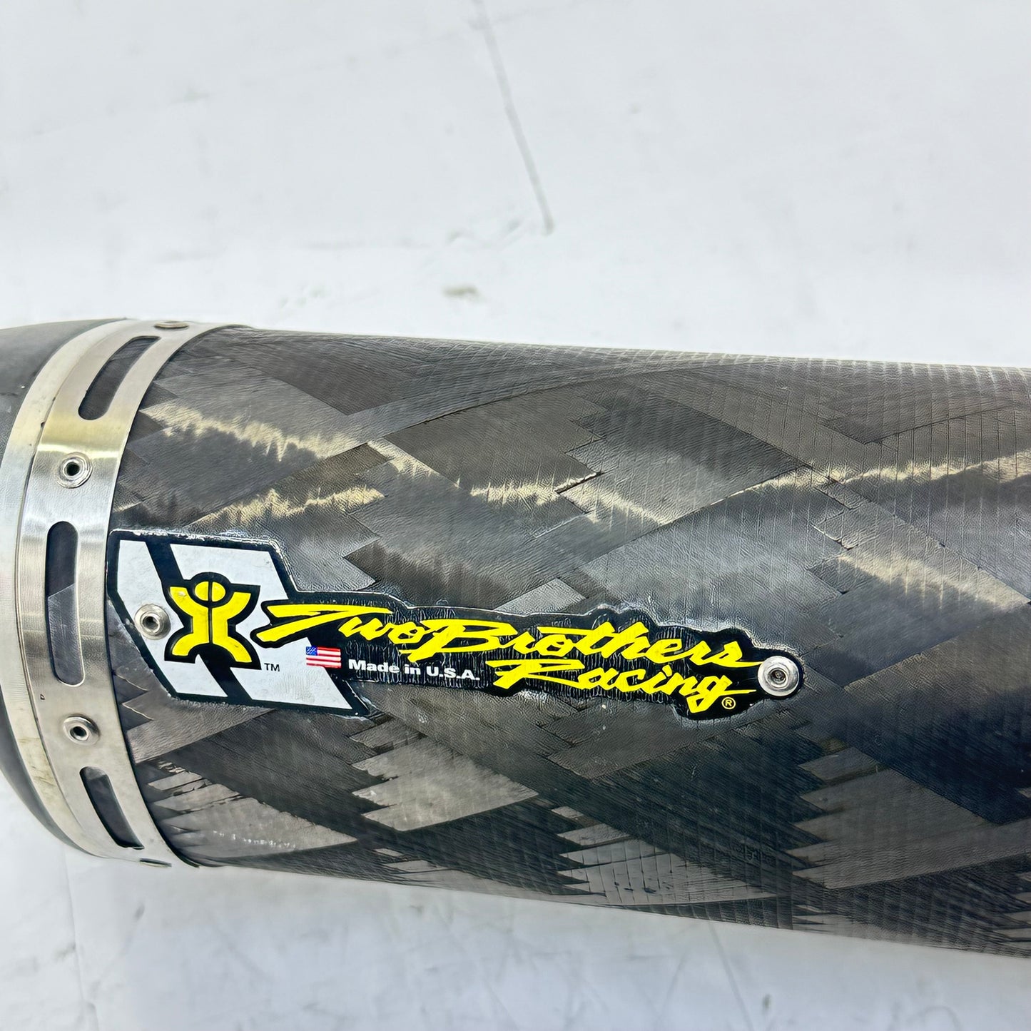 2006 2007 SUZUKI GSXR 600 GSXR 750 EXHAUST MUFFLER PIPE TWO BROTHERS RACING *SCUFFED*