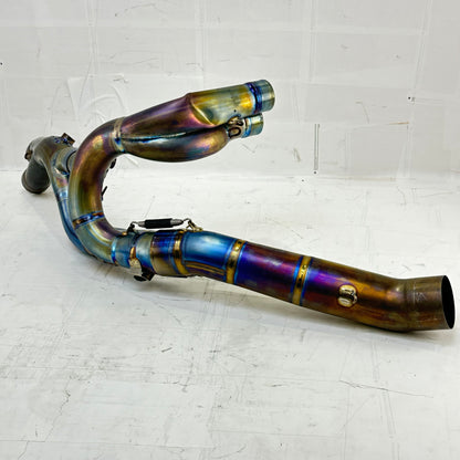 2021 - 2024 APRILIA TUONO V4 1100 EXHAUST HEADER PIPES AKRAPOVICH *DENTED*