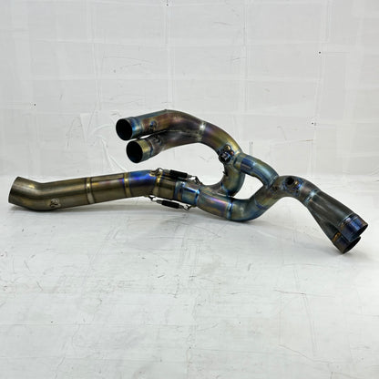 2021 - 2024 APRILIA TUONO V4 1100 EXHAUST HEADER PIPES AKRAPOVICH *DENTED*