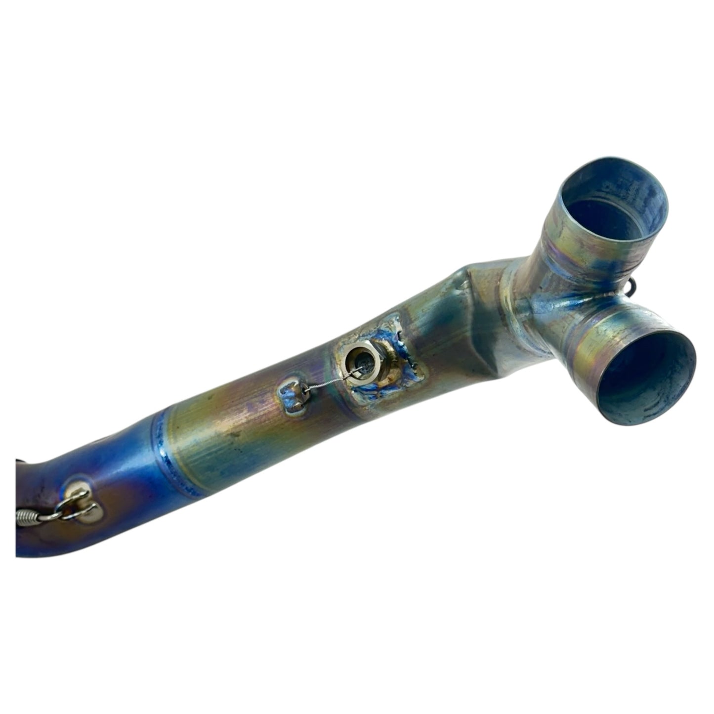 2005 2006 SUZUKI GSXR 1000 EXHAUST MUFFLER MID PIPE AKRAPOVIC *DENTED/SCUFFED*