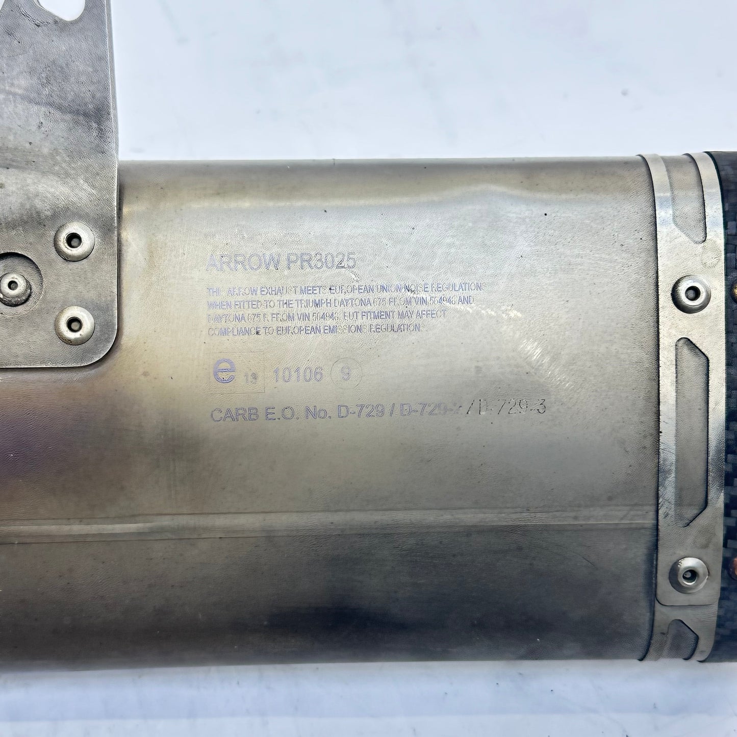 2013 - 2017 TRIUMPH DAYTONA 675R EXHAUST MUFFLER PIPE ARROW *SCUFFED*