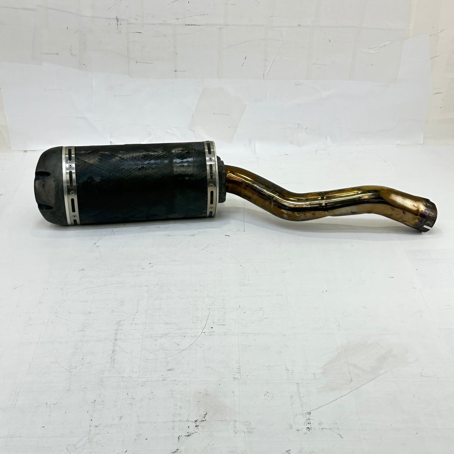 2006 2007 SUZUKI GSXR 600 GSXR 750 EXHAUST MUFFLER PIPE TWO BROTHERS RACING *SCUFFED*