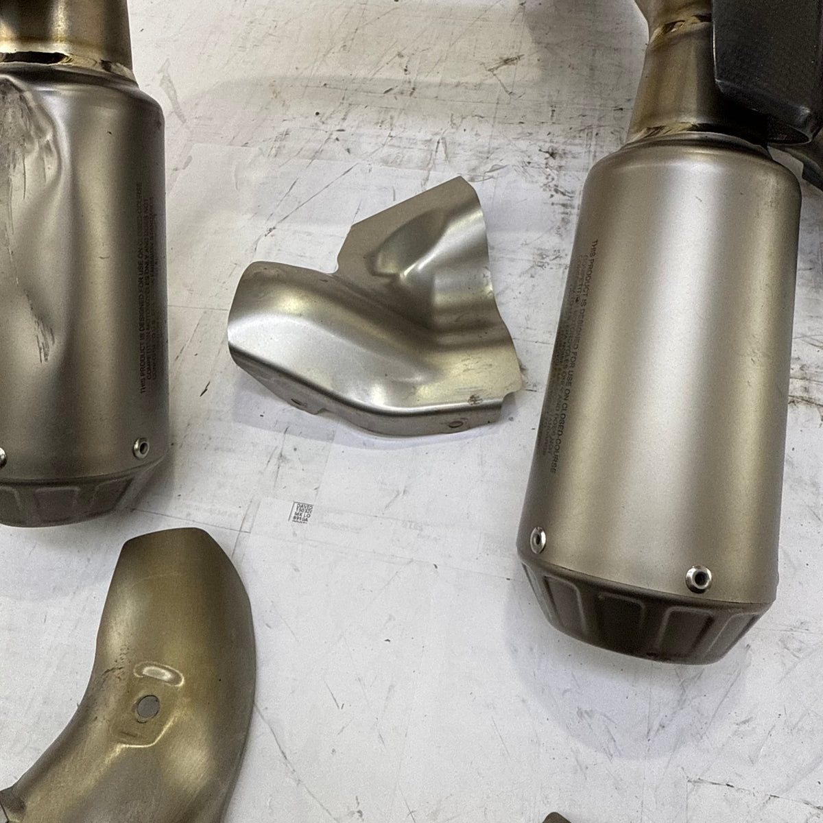 2018 - 2024 Ducati Panigale V4 Akrapovic Full Exhaust Complete Assembly Damaged