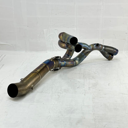 2021 - 2024 APRILIA TUONO V4 1100 EXHAUST HEADER PIPES AKRAPOVICH *DENTED*