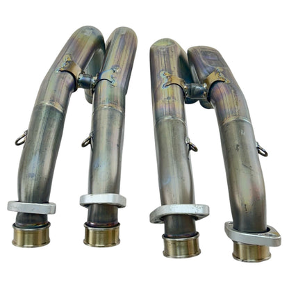 2005 2006 SUZUKI GSXR 1000 EXHAUST HEADER MANIFOLD MID PIPE SET AFTERMARKET *DENTED*
