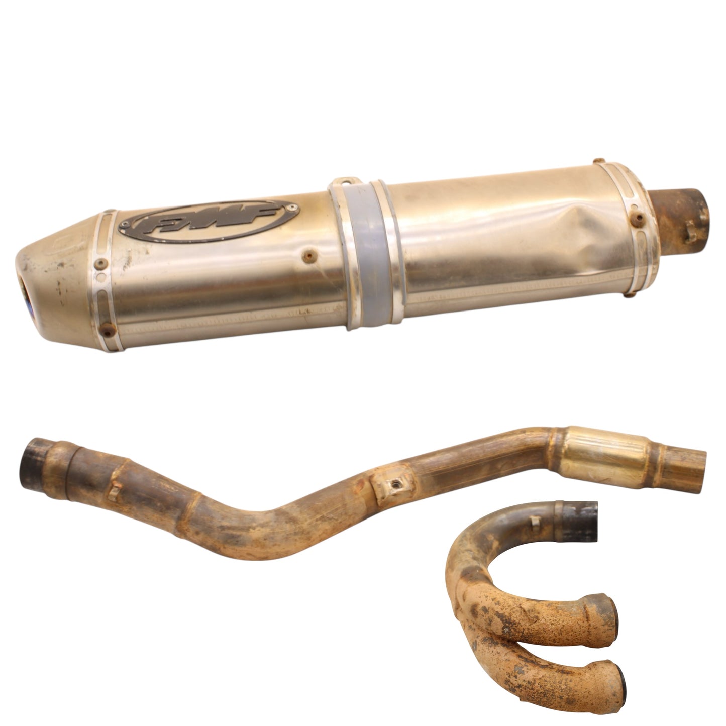 2000 - 2003 KTM 520 EXC FMF EXHAUST MUFFLER FULL SYSTEM END PIPE HEADER