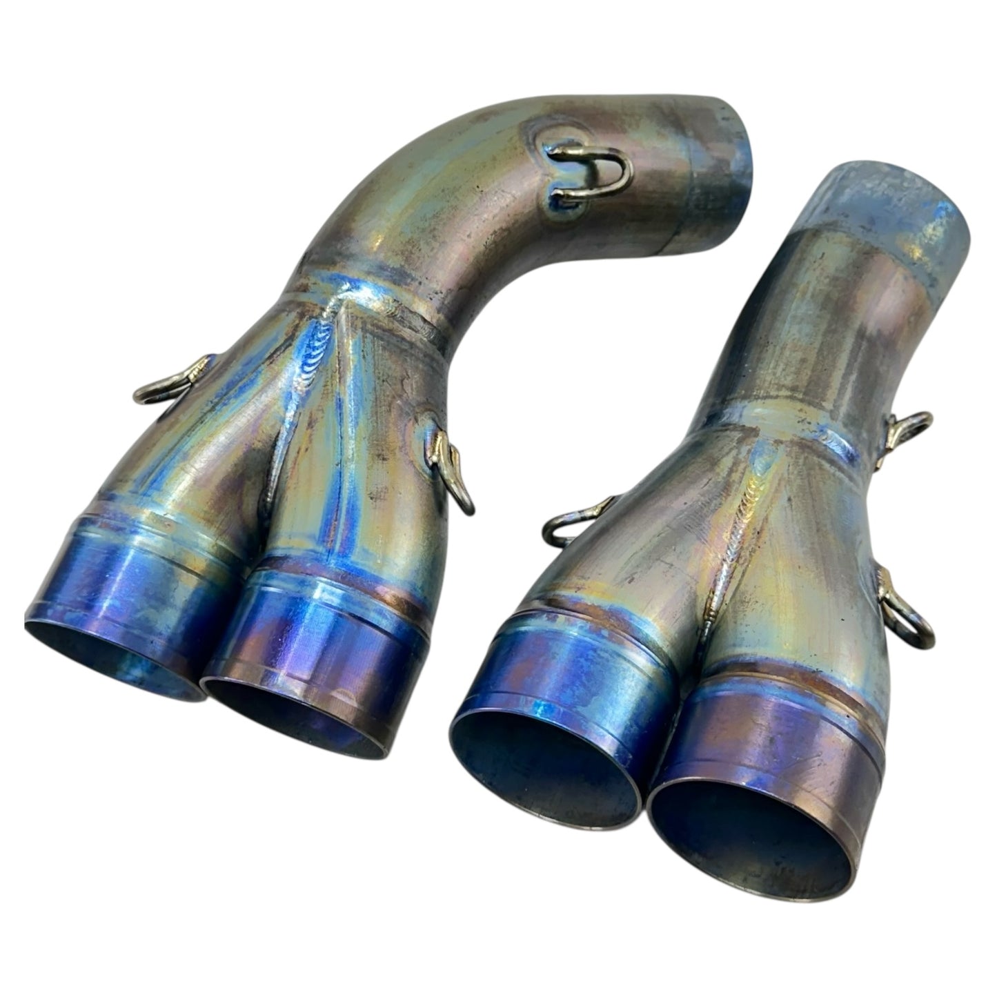 2005 2006 SUZUKI GSXR 1000 EXHAUST HEADER MANIFOLD MID PIPE SET AFTERMARKET *DENTED*