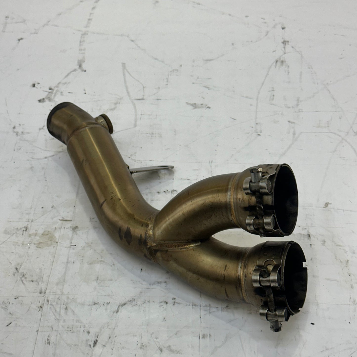 2008 - 2016 YAMAHA YZF R6 YOSHIMURA EXHAUST MID PIPE 2 TO 1 SYSTEM MUFFLER *RASH*