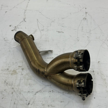 2008 - 2016 YAMAHA YZF R6 YOSHIMURA EXHAUST MID PIPE 2 TO 1 SYSTEM MUFFLER *RASH*