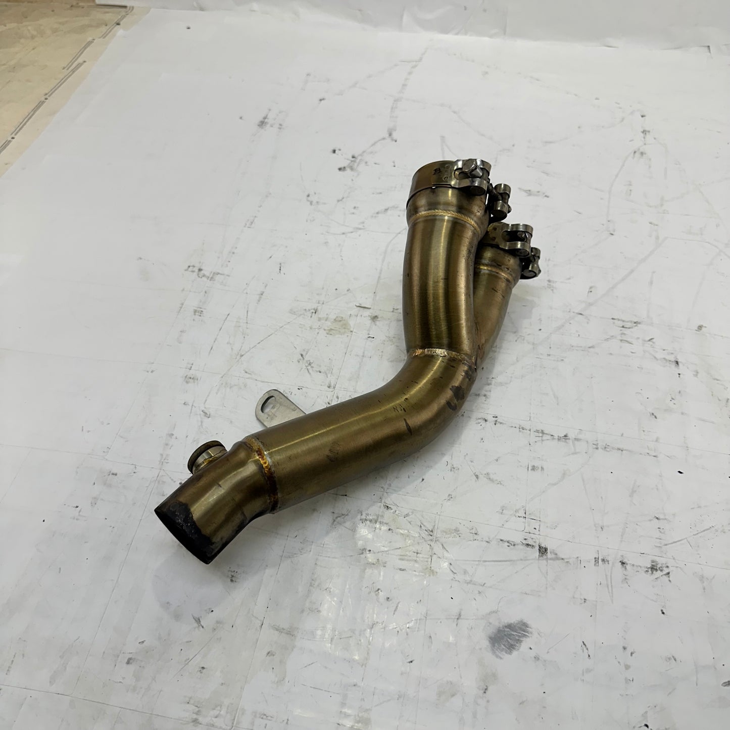 2008 - 2016 YAMAHA YZF R6 YOSHIMURA EXHAUST MID PIPE 2 TO 1 SYSTEM MUFFLER *RASH*