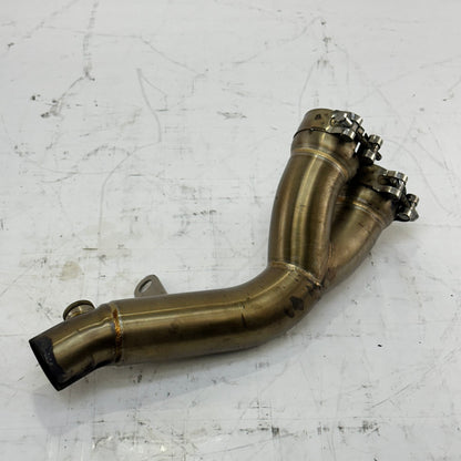 2008 - 2016 YAMAHA YZF R6 YOSHIMURA EXHAUST MID PIPE 2 TO 1 SYSTEM MUFFLER *RASH*