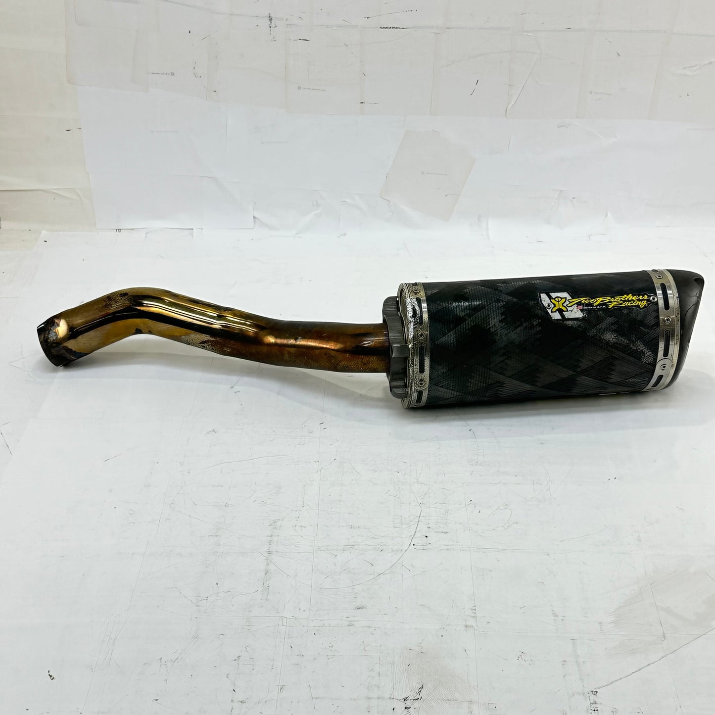 2006 2007 SUZUKI GSXR 600 GSXR 750 EXHAUST MUFFLER PIPE TWO BROTHERS RACING *SCUFFED*