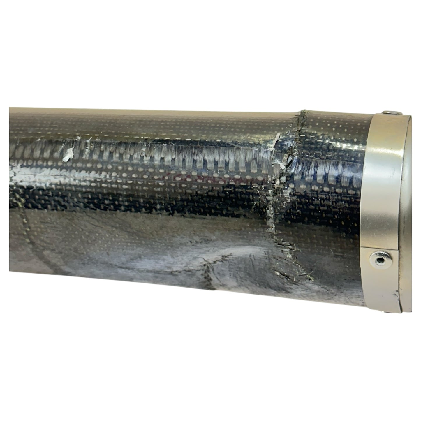 2005 2006 SUZUKI GSXR 1000 EXHAUST MUFFLER MID PIPE AKRAPOVIC *DENTED/SCUFFED*