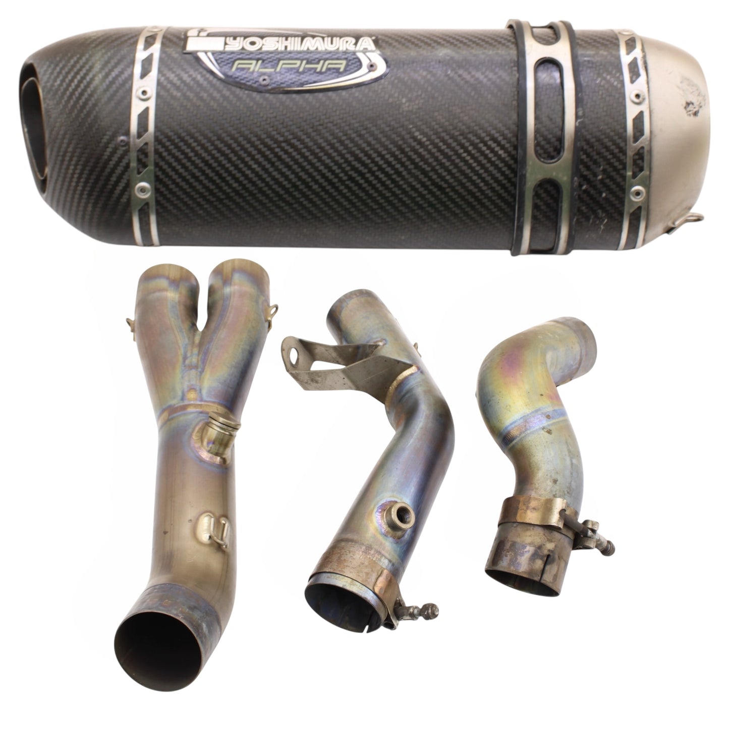2020 - 2024 YAMAHA YZF R1 YOSHIMURA EXHAUST SLIP ON CARBON FIBER ALPHA SERIES