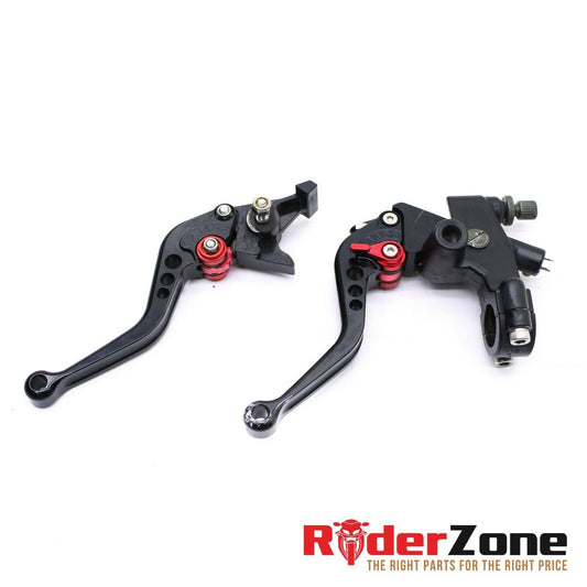 2008 - 2016 HONDA CBR1000RR ADJUSTABLE LEVERS FRONT BRAKE CLUTCH RED BLACK RACE