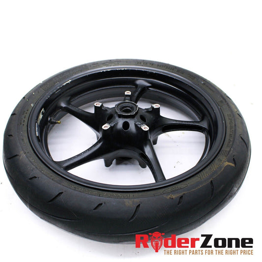 2003 - 2012 YAMAHA YZF R6 FRONT WHEEL BLACK RIM DUNLOP TIRE STRAIGHT FZ6 YZFR6S