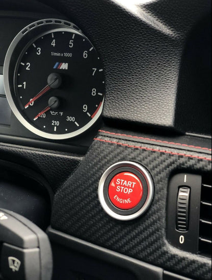 2008-13 BMW E90 E92 E93 M3 M Mode Start Stop Engine Ignition Switch Buttons Caps