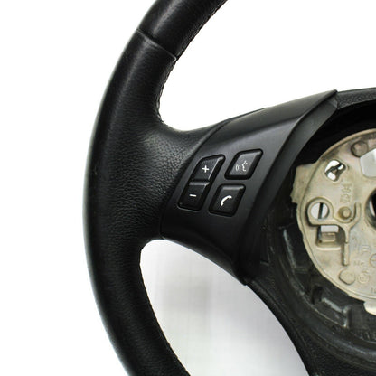 2006 - 2011 BMW E90 E92 E93 STEERING WHEEL LEATHER MULTI MEDIA 3 SPOKE BLACK