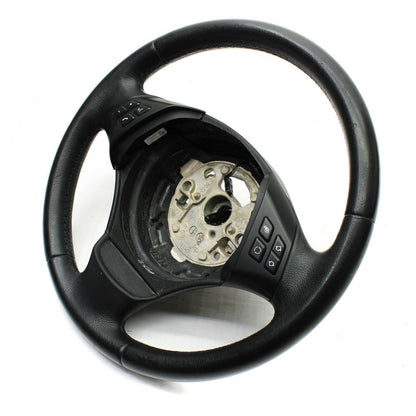 2006 - 2011 BMW E90 E92 E93 STEERING WHEEL LEATHER MULTI MEDIA 3 SPOKE BLACK