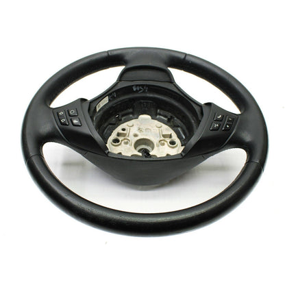 2006 - 2011 BMW E90 E92 E93 STEERING WHEEL LEATHER MULTI MEDIA 3 SPOKE BLACK