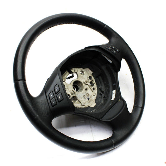 2006 - 2011 BMW E90 STEERING WHEEL LEATHER MULTI MEDIA 3 SPOKE BLACK 325 328 335