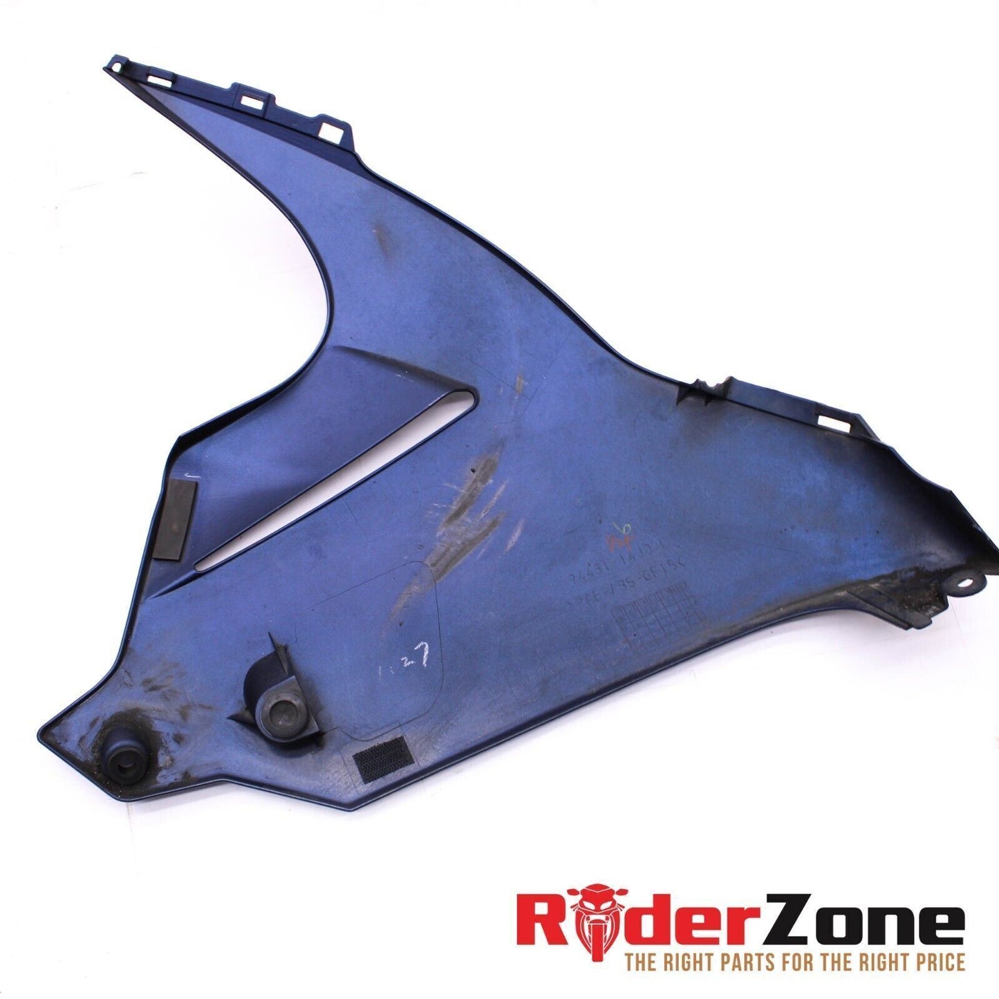 2011 - 2022 GSXR600 GSXR750 LEFT BELLY FAIRING LOWER PANEL SIDE WHITE / BLUE