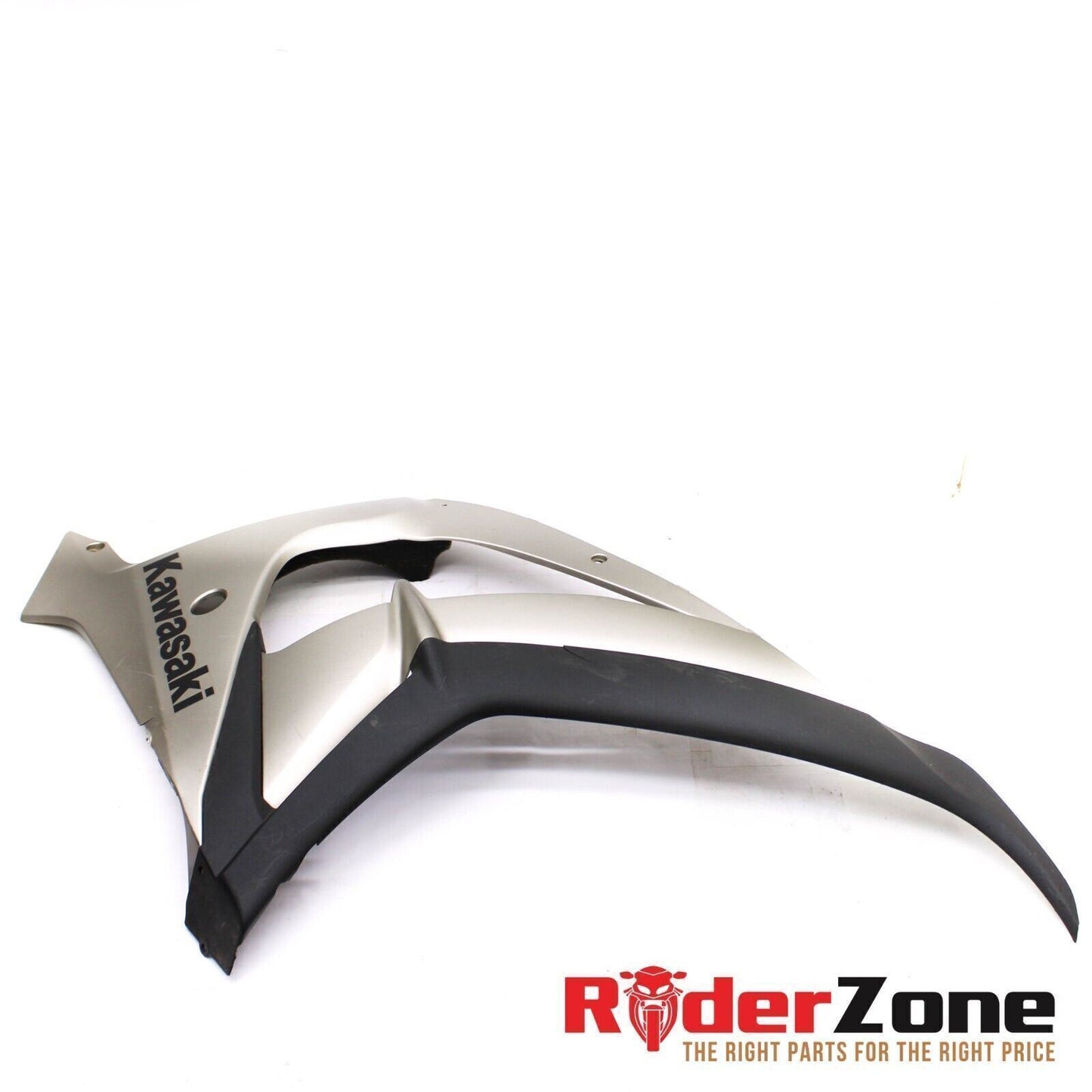 2011 - 2015 KAWASAKI NINJA ZX10R RIGHT MID FAIRING SIDE COWLING SILVER LOWER OEM