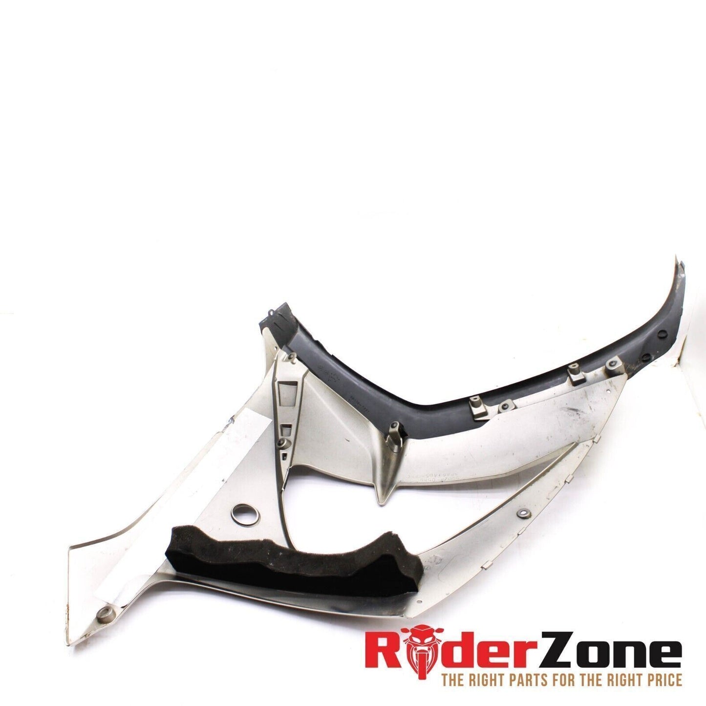 2011 - 2015 KAWASAKI NINJA ZX10R RIGHT MID FAIRING SIDE COWLING SILVER LOWER OEM