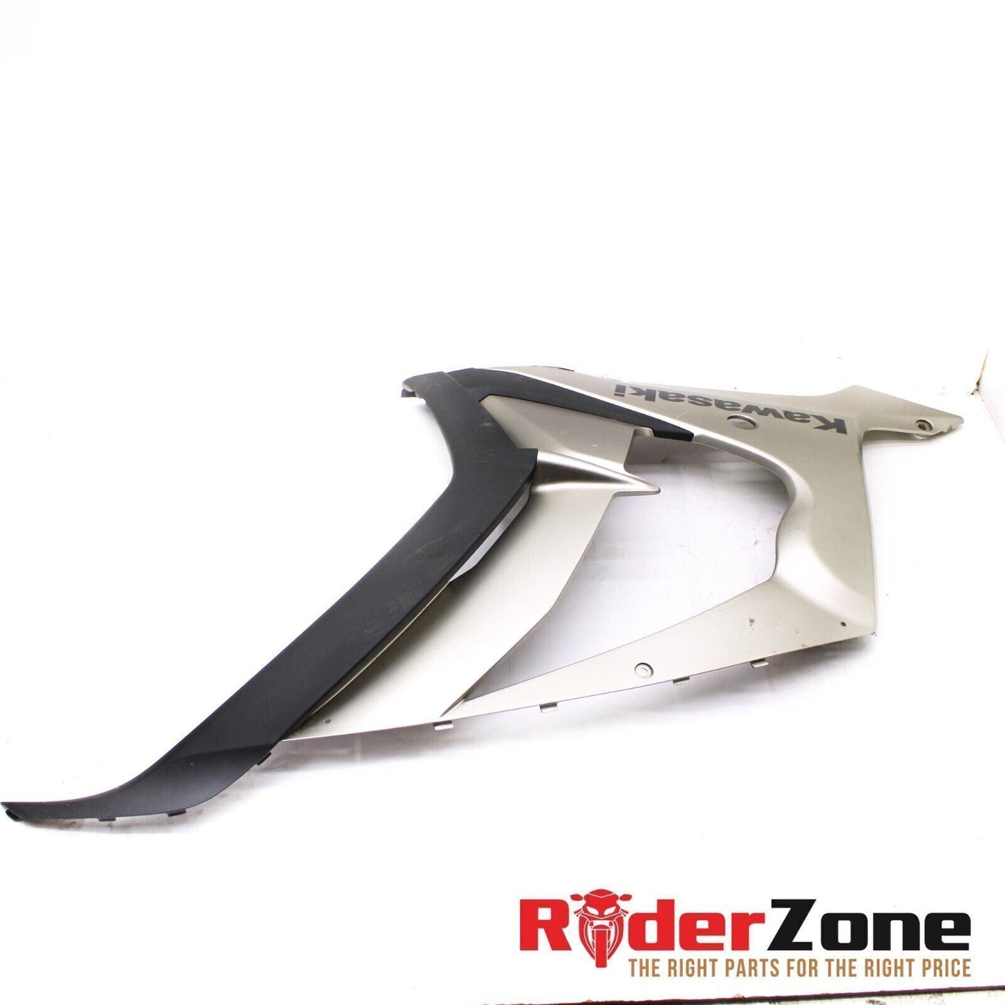 2011 - 2015 KAWASAKI NINJA ZX10R RIGHT MID FAIRING SIDE COWLING SILVER LOWER OEM