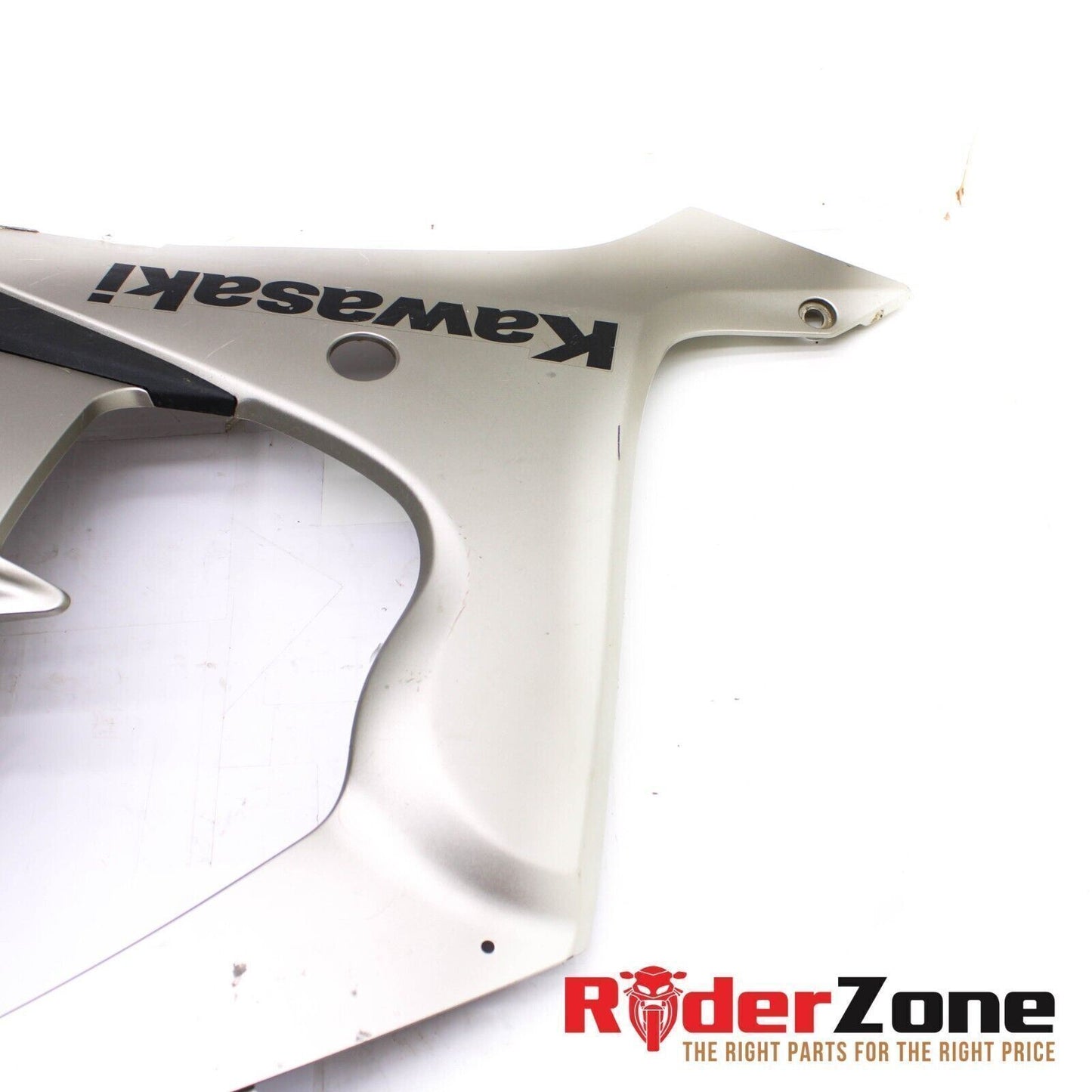 2011 - 2015 KAWASAKI NINJA ZX10R RIGHT MID FAIRING SIDE COWLING SILVER LOWER OEM