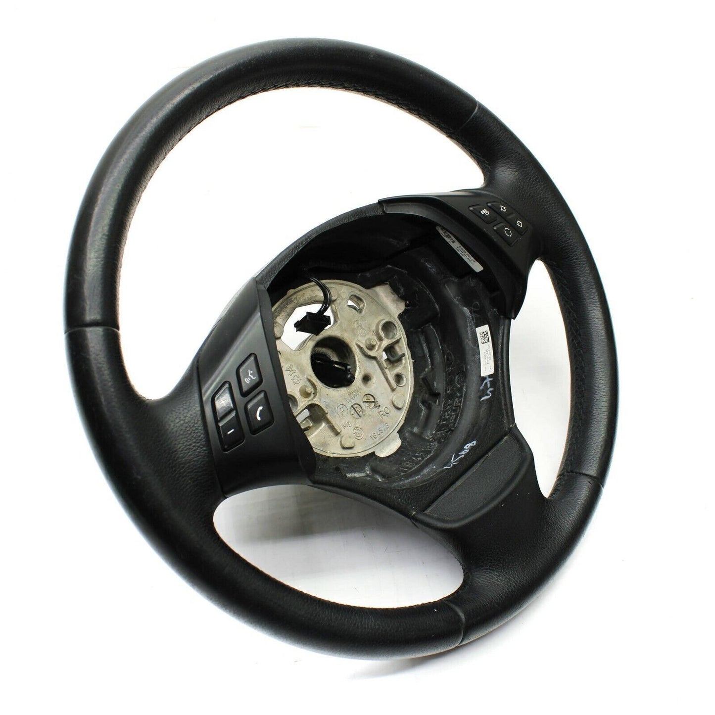 2006 - 2011 BMW E90 STEERING WHEEL (E92 E93) LEATHER MULTI MEDIA 3 SPOKE BLACK