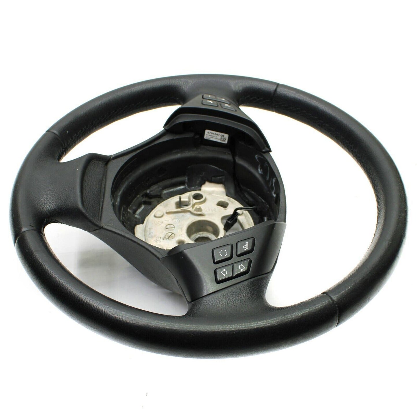 2006 - 2011 BMW E90 STEERING WHEEL (E92 E93) LEATHER MULTI MEDIA 3 SPOKE BLACK