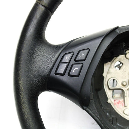 2006 - 2011 BMW E90 STEERING WHEEL LEATHER MULTI MEDIA 3 SPOKE BLACK CONTROLS OE