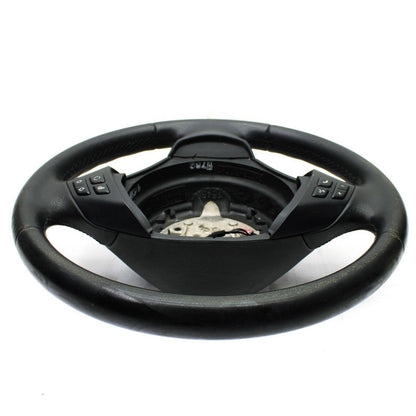 2006 - 2011 BMW E90 STEERING WHEEL LEATHER MULTI MEDIA 3 SPOKE BLACK CONTROLS OE