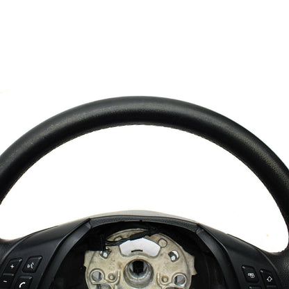 2006 - 2011 BMW E90 STEERING WHEEL LEATHER MULTI MEDIA 3 SPOKE BLACK CONTROLS OE