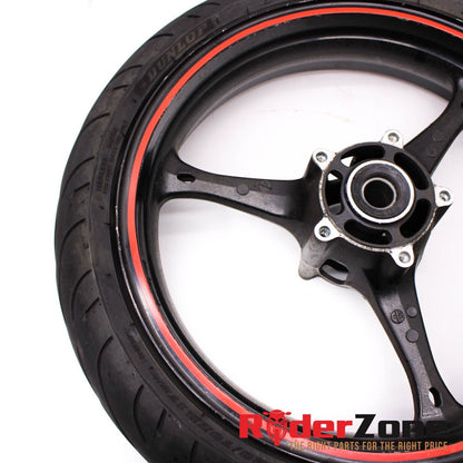 2005 - 2008 SUZUKI GSXR1000 FRONT WHEEL DUNLOP TIRE BLACK STRAIGHT RIM SPORTMAX