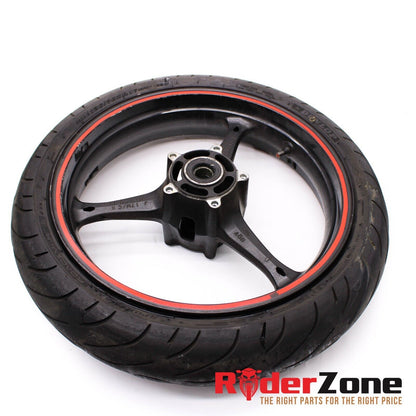2005 - 2008 SUZUKI GSXR1000 FRONT WHEEL DUNLOP TIRE BLACK STRAIGHT RIM SPORTMAX