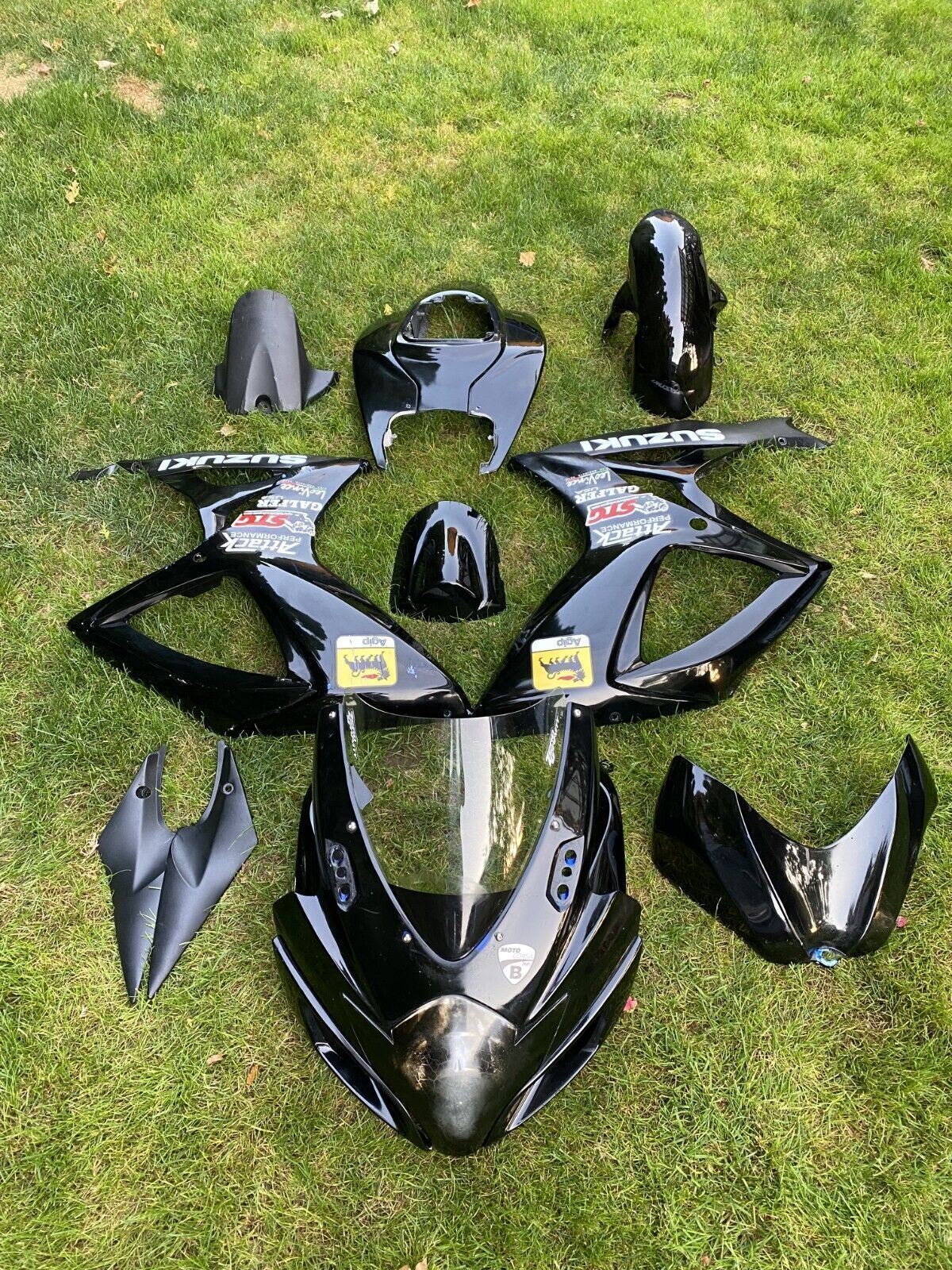 2006 07 SUZUKI GSXR600 GSXR750 FAIRING SET COWLING HEADLIGHT COMPLETE KIT BLACK