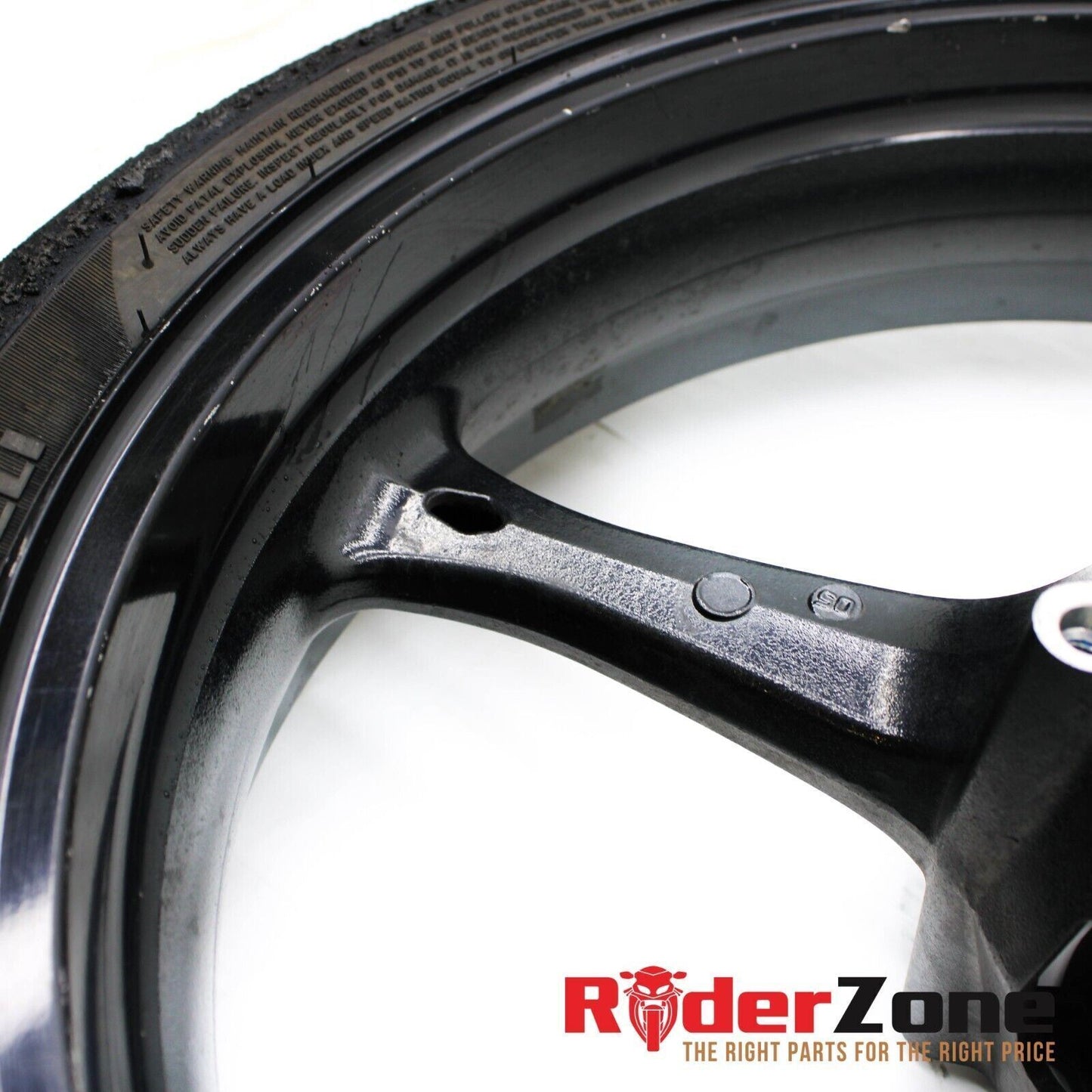 2006 07 SUZUKI GSXR600 GSXR750 FRONT WHEEL BLACK RIM STRAIGHT 05-08 GSXR1000