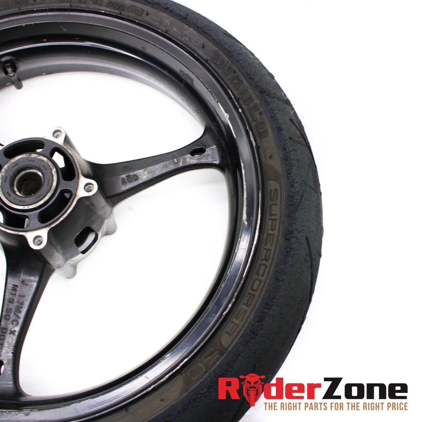 2006 07 SUZUKI GSXR600 GSXR750 FRONT WHEEL BLACK RIM STRAIGHT 05-08 GSXR1000