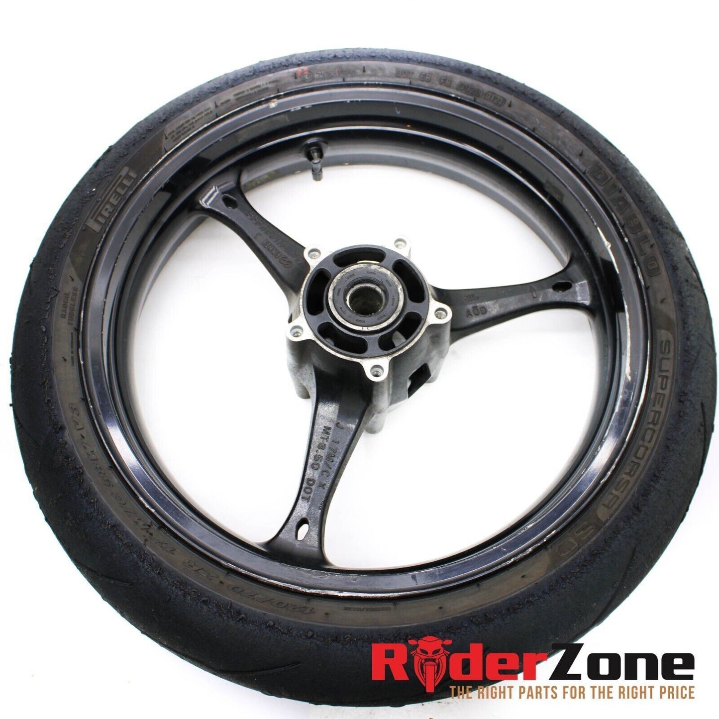 2006 07 SUZUKI GSXR600 GSXR750 FRONT WHEEL BLACK RIM STRAIGHT 05-08 GSXR1000