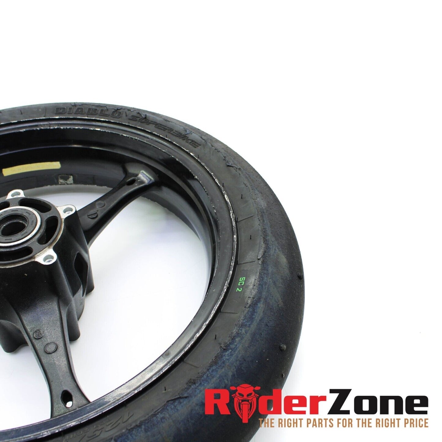 2005 - 2008 SUZUKI GSXR1000 WHEELS SET FRONT & REAR RIMS BLACK PIRELLI TIRES