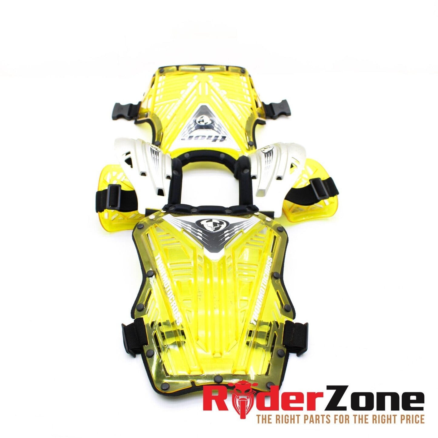 THOR Quadrant Motocross Dirt Bike ATV Chest Protector Pads YELLOW Youth